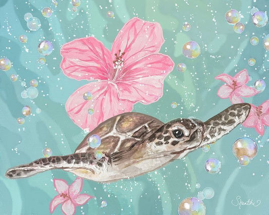 Midnight Sun Turtle Art close-up