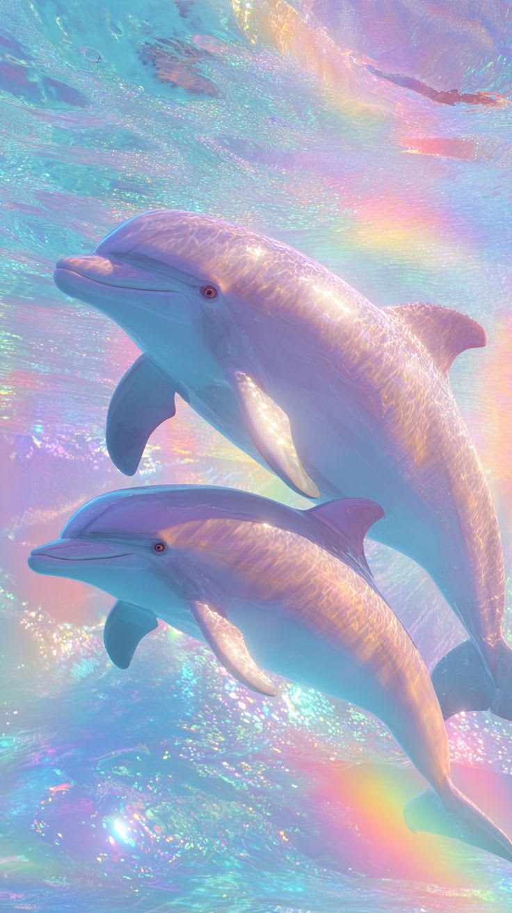 Vibrant dolphin art print for home decor